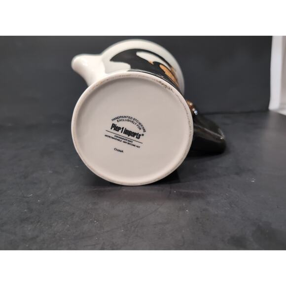 Pier 1 Imports Hand Painted Monkey 3D Chimpanzee Coffee Tea Pot W/lid One Euc - Picture 8 of 10